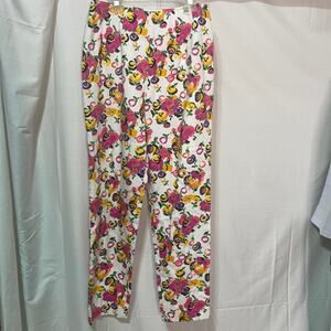 Rebecca Moses 8 💯cotton floral vintage pant euc